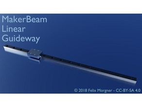 makerbeam linear guideway 3d printer parts rail 3d print model - Mito3D