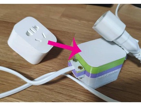 xiaomi wi-fi, zigbee mijia mi smart plug capa case mod tomada de parede cabo extensão cn ue diy adaptador a china casa inteligente tomadas 3d print model - Mito3D