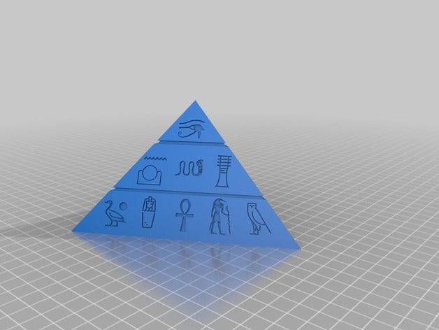 pirâmide egípcia edifícios estruturas 3D print model - Mito3D