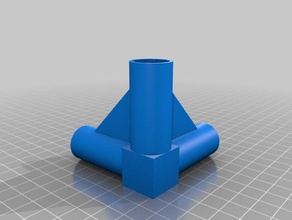 my customized customisable 3 way elbow joint rods tubes other 3d print model - Mito3D