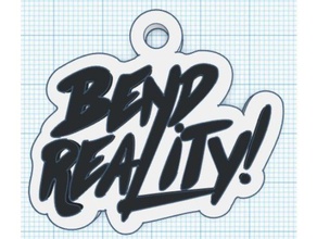 bend reality keychain accessories 3d print model - Mito3D