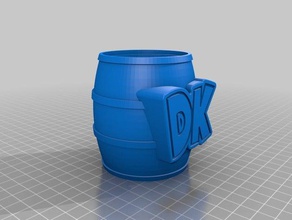 donkey kong barrel titular de un lápiz 3d impresión 3d print model - Mito3D