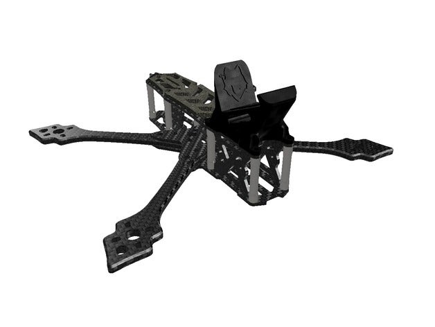 esquadrão alpha de vigilante, hd cam montagem hobby alphasquad alphasquadmultirotor drone câmara fpv miniquad ount 3D print model - Mito3D