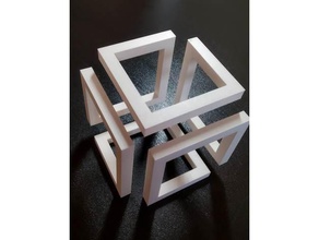 infinity cube easy print no support math art 3d print model - Mito3D