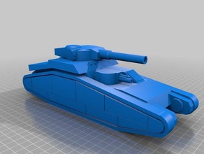 big warhammer tank 3d printing 40k death korps krieg imperial guard fantasy ww1 ww2 3d print model - Mito3D