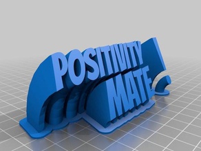 il mio personalizzato spazzare 2-linea targhetta di testo ufficio 3d print model - Mito3D