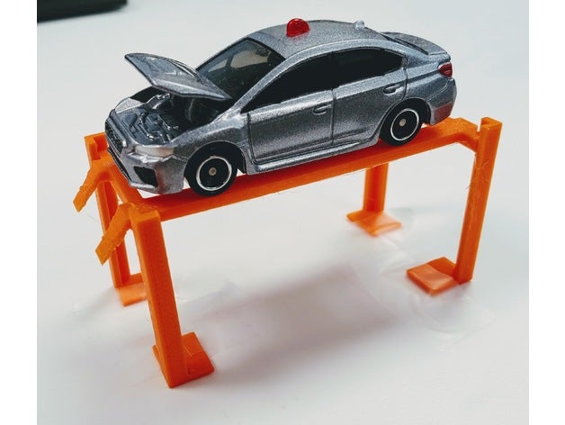 4-post auto ascensore 164 quattro posto auto, automotive hot wheels scatola di fiammiferi modello in scala 3D print model - Mito3D