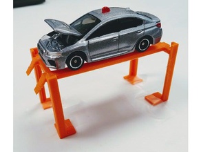 4-post auto ascensore 164 quattro posto auto, automotive hot wheels scatola di fiammiferi modello in scala 3d print model - Mito3D