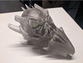 dragon skull high res smoothed creatures 3d print model - Mito3D