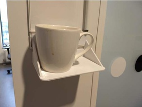 wide coffee cup holder door sign office mug 3d print model - Mito3D