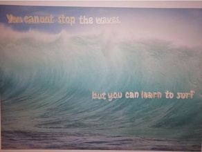 puoi fermare le onde, ma imparare il surf i segni loghi 3d print model - Mito3D