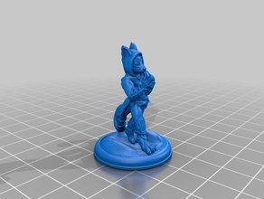tabaxi rogue creatures 28mm 3dprintable animal base baseball cape cat character dd dragons dungeons fur lock model pick pickpocket pickpockets pocket tactics roleplay rpg terrain wargame wolf 3d print model - Mito3D