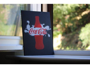 coca-cola coke pochoir des signes les logos coca cola 3d print model - Mito3D