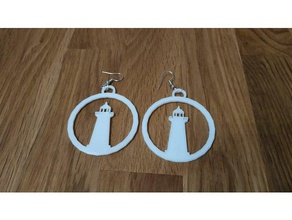 scrapbooking lighthouse earrings remix 3d print model - Mito3D