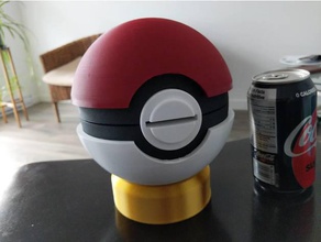 pokeball de pièce monnaie la banque jouet jeu accessoires coinbank petit cochon tirelire en forme pokemon 3d print model - Mito3D