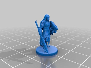 lizardfolk fighter miniature toy game accessories 3dprintable dungeons dragons tabletop 3d print model - Mito3D