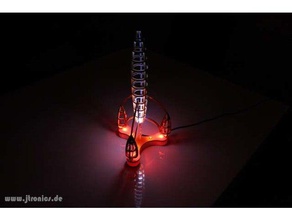 lasercut - space rocket lamp led light household laser plywood 3d print model - Mito3D