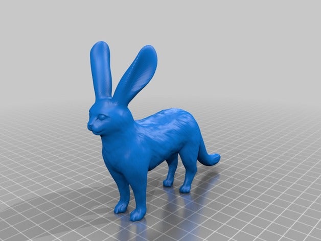 bunny cat art hybrid meshmixer 3D print model - Mito3D