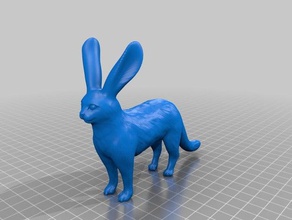 bunny cat art hybrid meshmixer 3d print model - Mito3D