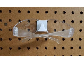 pegboard safety glasses holder organization 3d print model - Mito3D