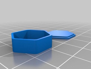 hexagonal prism box containers base container openscad 3d print model - Mito3D