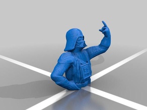 darth middle finger remix people vadar star wars 3d print model - Mito3D