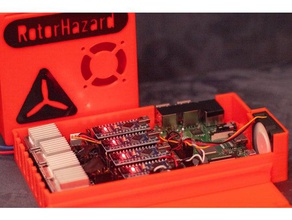 delta5rotorhazard tracker case pi3b+ 40mm fan electronics raspberry pi 3d print model - Mito3D