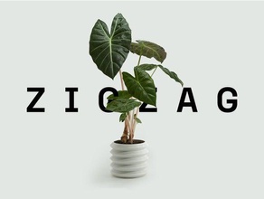 zig-zag decoración art lindo de la diseño el diseñador fácil diversión jardín casa los hogares interior enclavamiento minimalista nsfw planta maceta simple jardinería urbana útil 3d print model - Mito3D