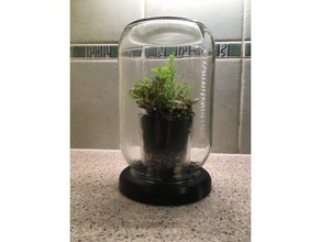 olive jar terrarium household cubical dilbert cube ecosystem fern garden gardening glass green office recycle 3d print model - Mito3D