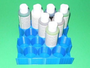 parametrische Flaschenhalter Kunst tools paint bottle holder bottle-rack Halter rack 3d print model - Mito3D