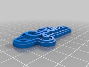 goldene Farbe-keychain Schlüsselanhänger angepasst 3d print model - Mito3D