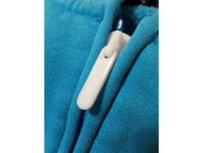 zipperzip slider narrower clip replacement parts coat jacket 3d print model - Mito3D