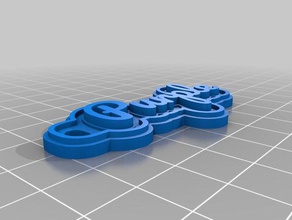 mor renkli Anahtarlık özelleştirilmiş 3d print model - Mito3D