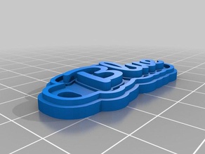 blue color keychain keychains customized 3d print model - Mito3D