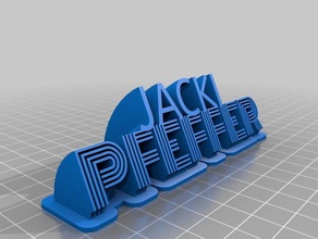 jacki placa com o nome sinais logotipos personalizado 3d print model - Mito3D