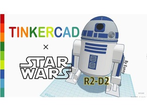 simple r2d2 tinkercad models eunny madewithtinkercad starwars 3d print model - Mito3D