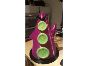 violet tentacule de la coupe base split sculptures 3d print model - Mito3D