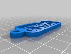 fitzi1 de porte-clés personnalisé 3d print model - Mito3D