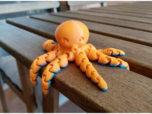 carino mini octopus i giocattoli giochi articolato il polpo flessibile nsfw tentacolo tentacoli 3D print model - Mito3D