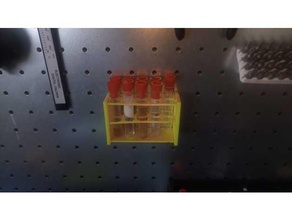 test tube holder pegboard organization ensayo testtube tubo tubodeensayo 3d print model - Mito3D