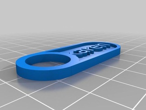 meu personalizados personalizador de etiqueta tag fob chaveiro identificação marcador placa partes 3d print model - Mito3D