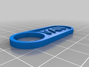 my customized customizer label tag fob keychain id marker plaque parts 3d print model - Mito3D