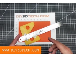 parametric center finder hand tools ruler stop steel wood woodworking 3d print model - Mito3D