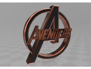 avengers logo 3d l'impression 3d print model - Mito3D