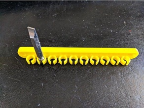 hex bit organizer screw mount tool holders boxes 3d print model - Mito3D