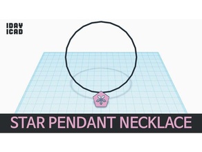 1day 1cad star pendant necklace fashion 1day1cad accessory 3d print model - Mito3D