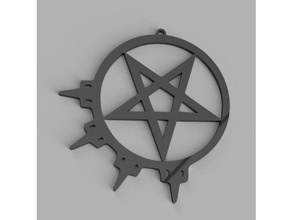 arqui-inimigo de logotipo a música banda death metal pentagrama 3d print model - Mito3D
