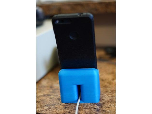 kundenspezifische Handy-Fall-Teil 2 gewichtet, laden Sie Ihr Handy-dock, audio-ports mobile google pixel pixel-xl 3D print model - Mito3D