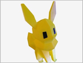 Augen flowalistik low-poly-Evoli video Spiele 3d print model - Mito3D