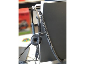 auricular gancho de dell u4919dw monitor equipo del soporte titular monte 3d print model - Mito3D